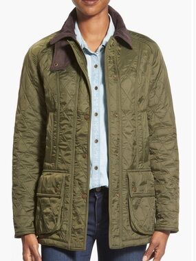 Barbour Beadnell Fleece Lined Quilted Coat
